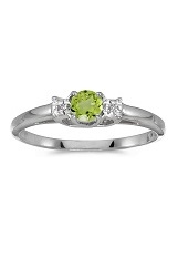 handsome round peridot gemstone diamond baby birthstone ring